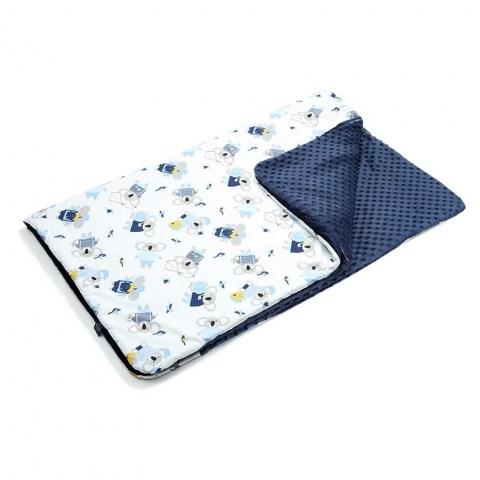 Light Blanket Large - Hello World - Navy