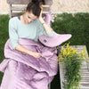 La Millou - Thick Blanket XL Adult Velvet - Audrey Mint & Grey - Artock Australia