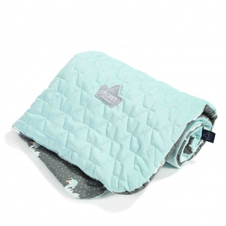 Velvet-Cotton Medium Blanket Dancing in the Rain Dark Audrey Mint