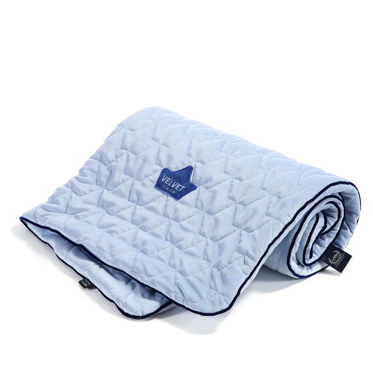 La Millou - Velvet Quilted Blanket - Dusty Blue - Artock Australia