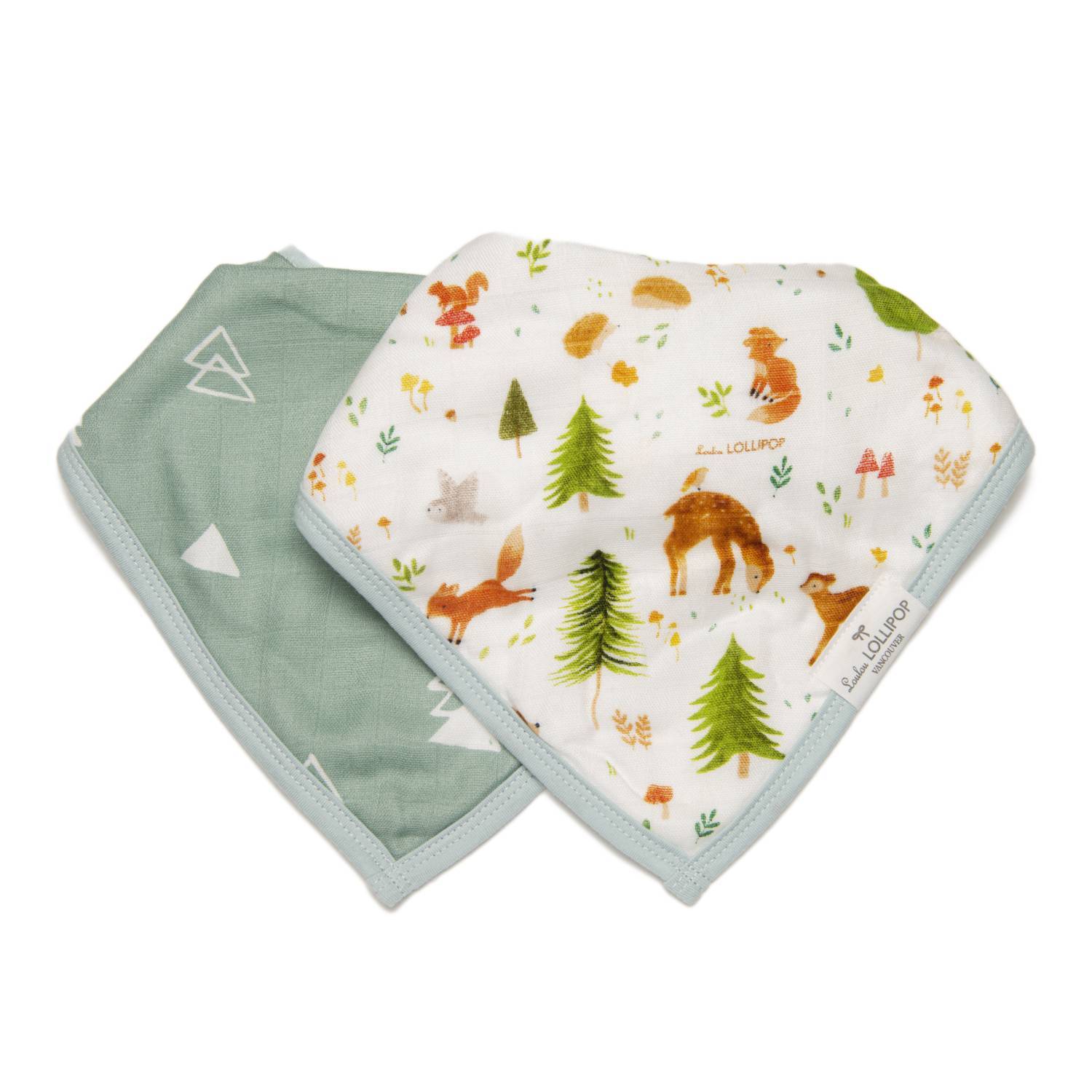 Loulou Lollipop | Bandana Bib Set - Forest Friends | Artock Australia