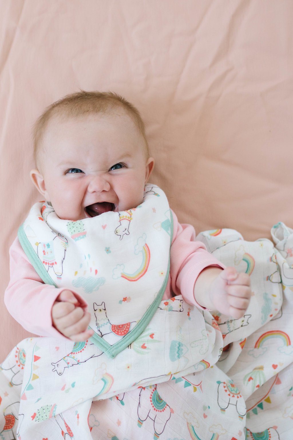 Loulou Lollipop | Bandana Bib Set - Llama / Rainbow | Artock Australia