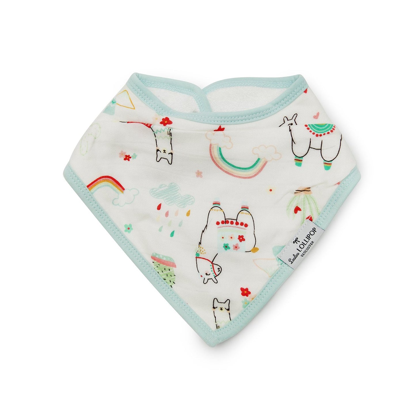 Loulou Lollipop | Bandana Bib Set - Llama / Rainbow | Artock Australia