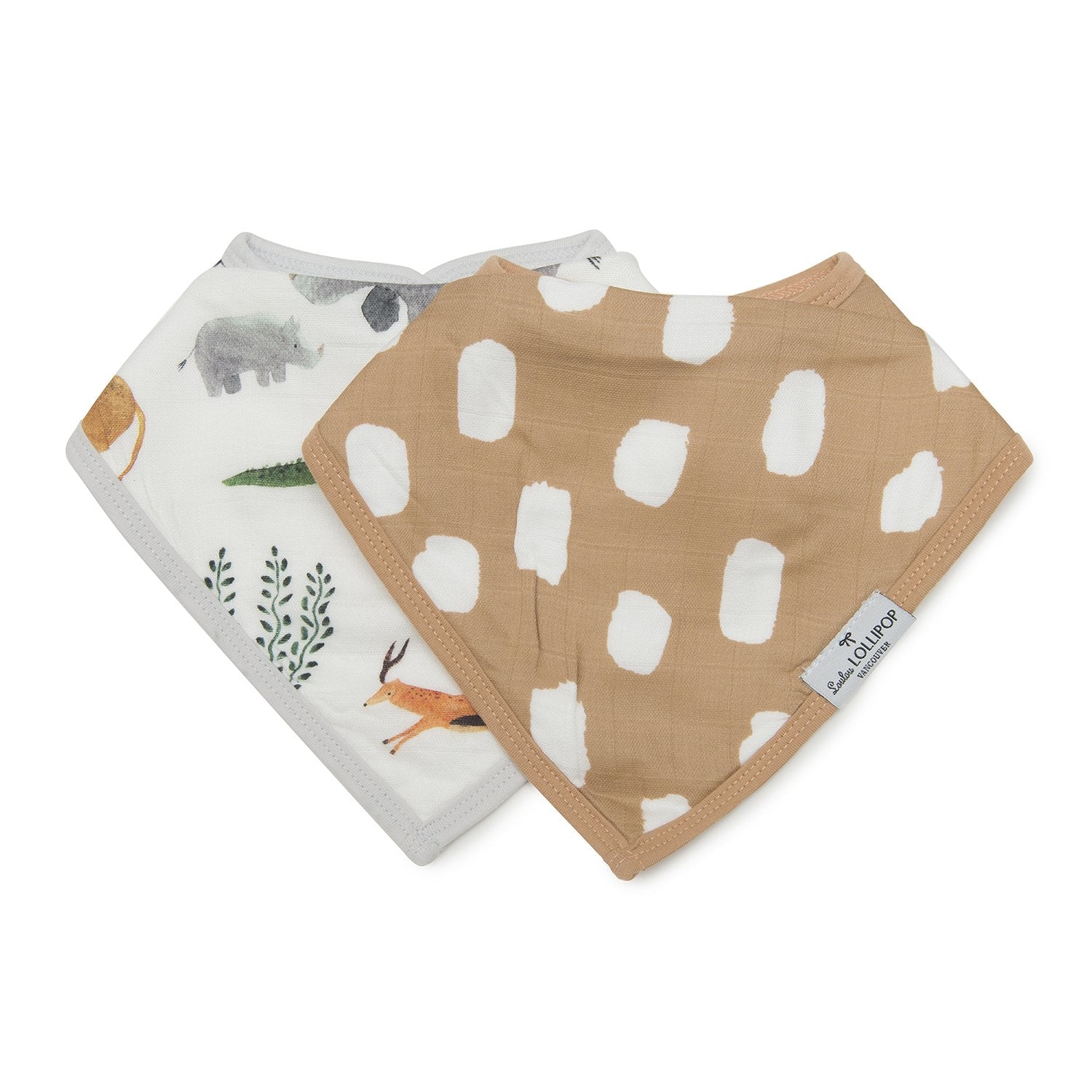 Loulou Lollipop | Bandana Bib Set - Safari Jungle | Artock Australia