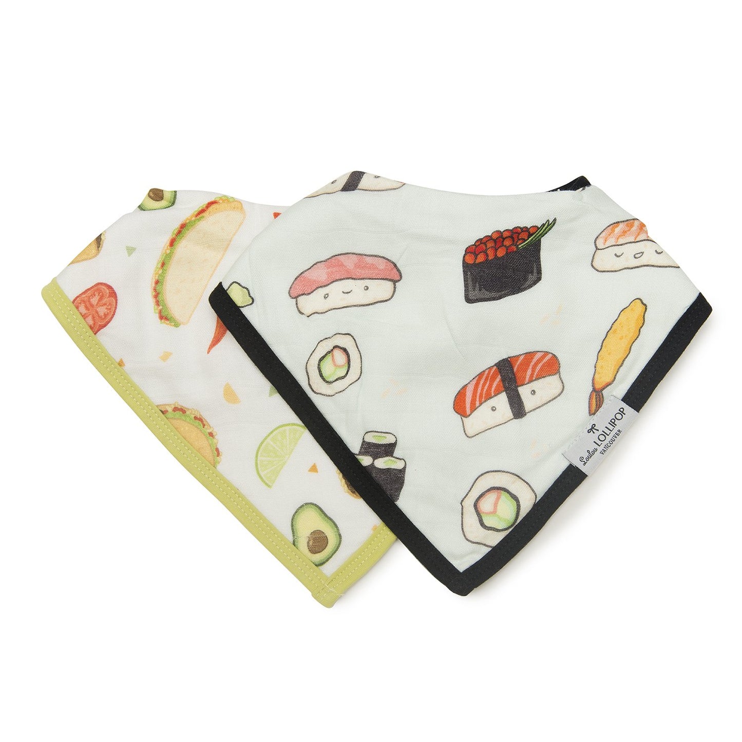 Loulou Lollipop | Bandana Bib Set - Sushi / Taco | Artock Australia