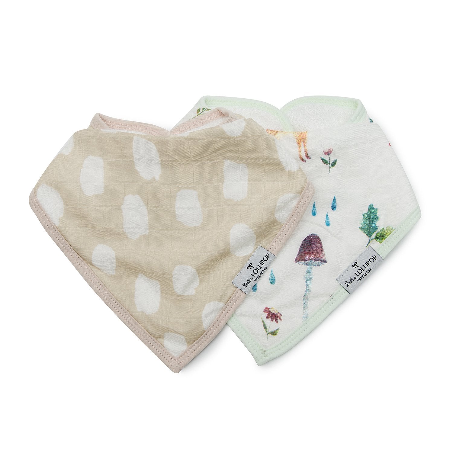 Loulou Lollipop | Bandana Bib Set - Woodland Gnome | Artock Australia