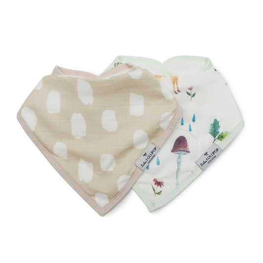 Loulou Lollipop | Bandana Bib Set - Woodland Gnome | Artock Australia