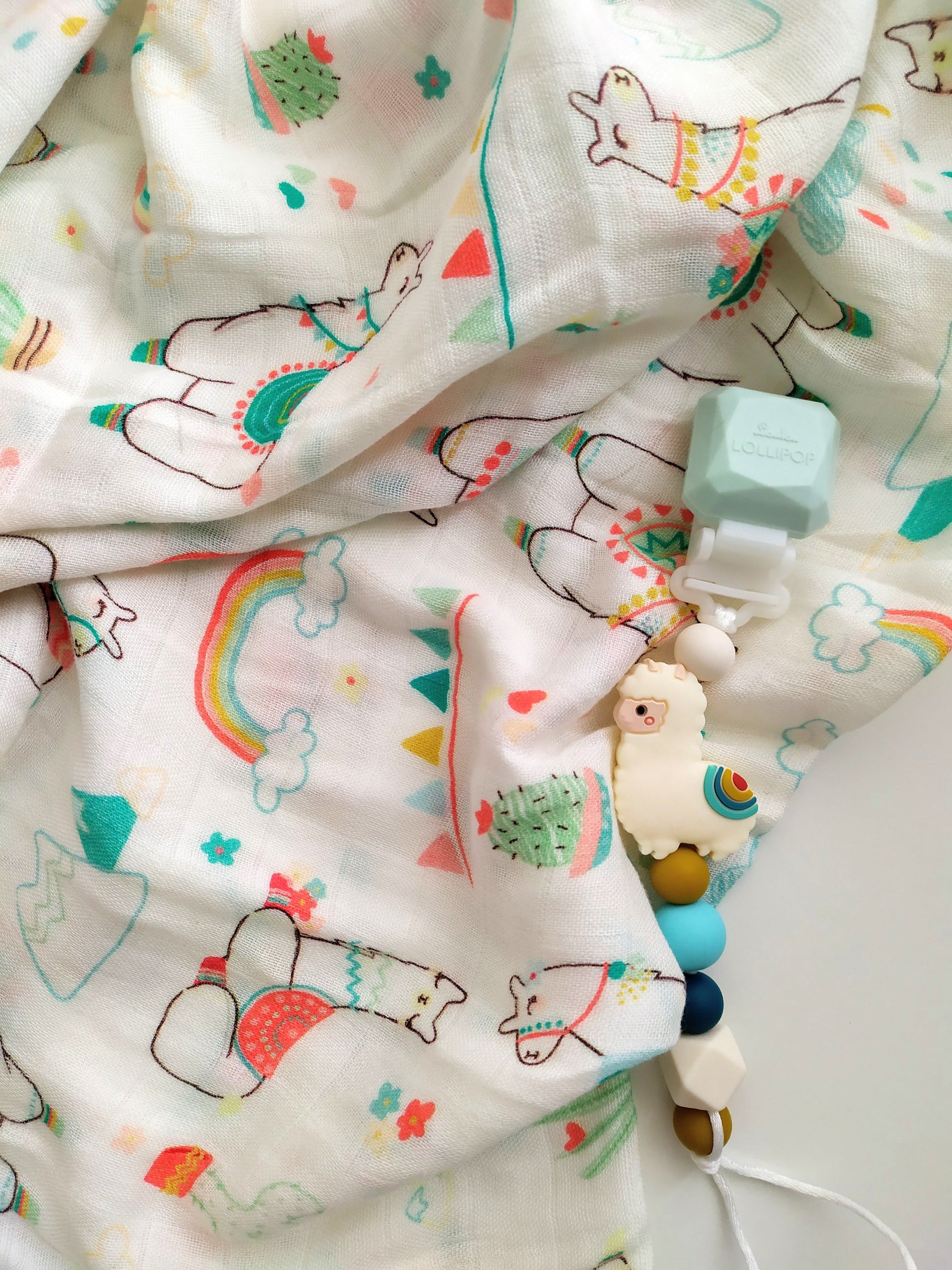 Loulou Lollipop | Darling Pacifier Clip - Llama | Artock Australia