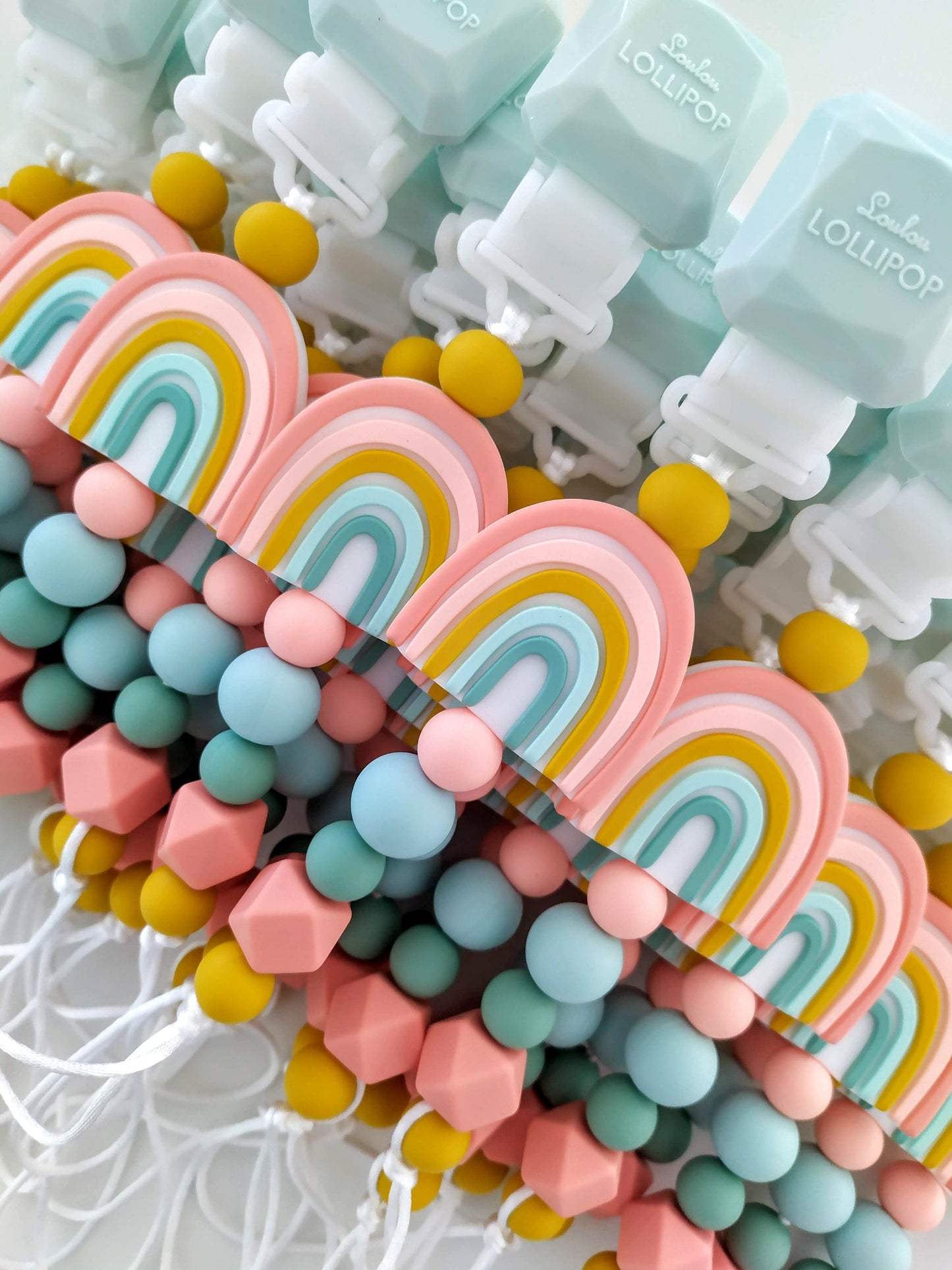 Loulou Lollipop | Darling Pacifier Clip - Rainbow | Artock Australia