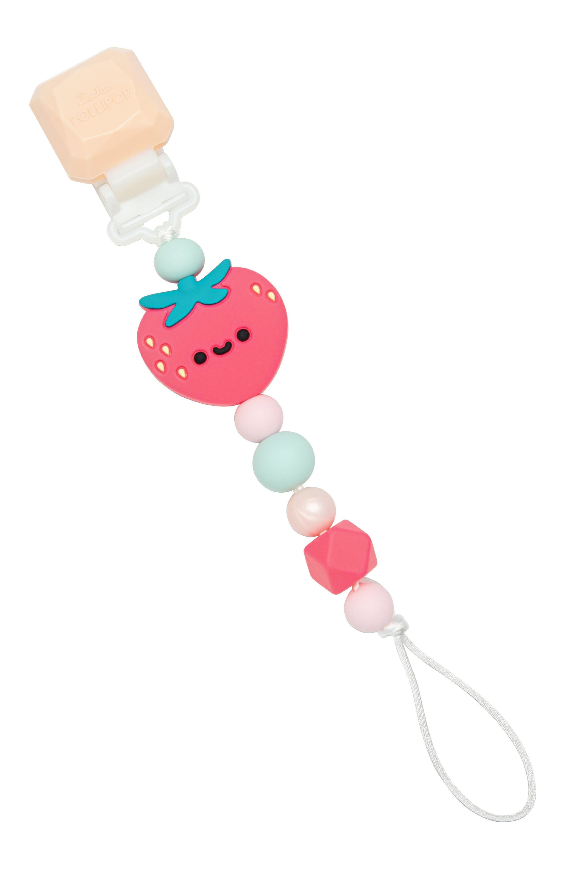 Loulou Lollipop | Darling Pacifier Clip - Strawberry | Artock Australia