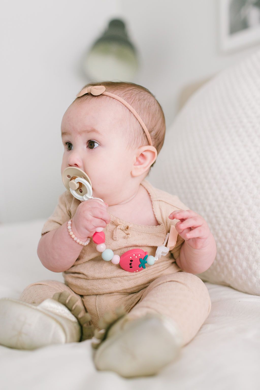 Loulou Lollipop | Darling Pacifier Clip - Strawberry | Artock Australia