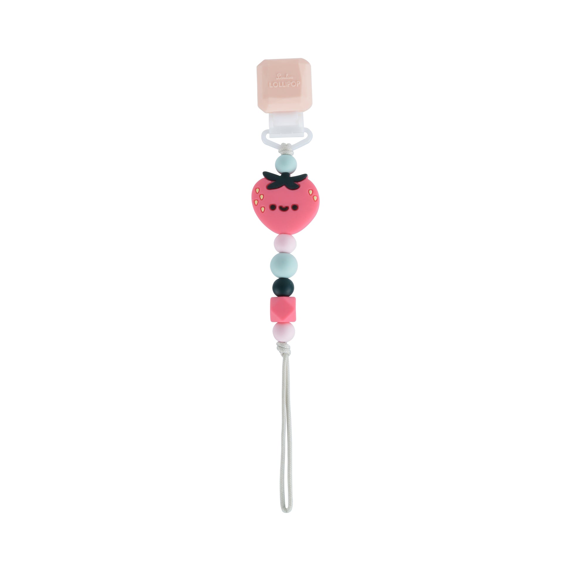 Loulou Lollipop | Darling Pacifier Clip - Strawberry | Artock Australia