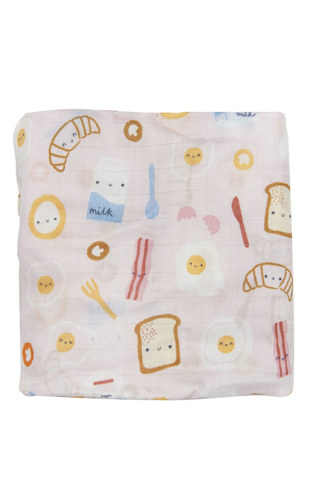 Loulou Lollipop - Fitted Crib Sheet - Breakfast Pink - Artock Australia