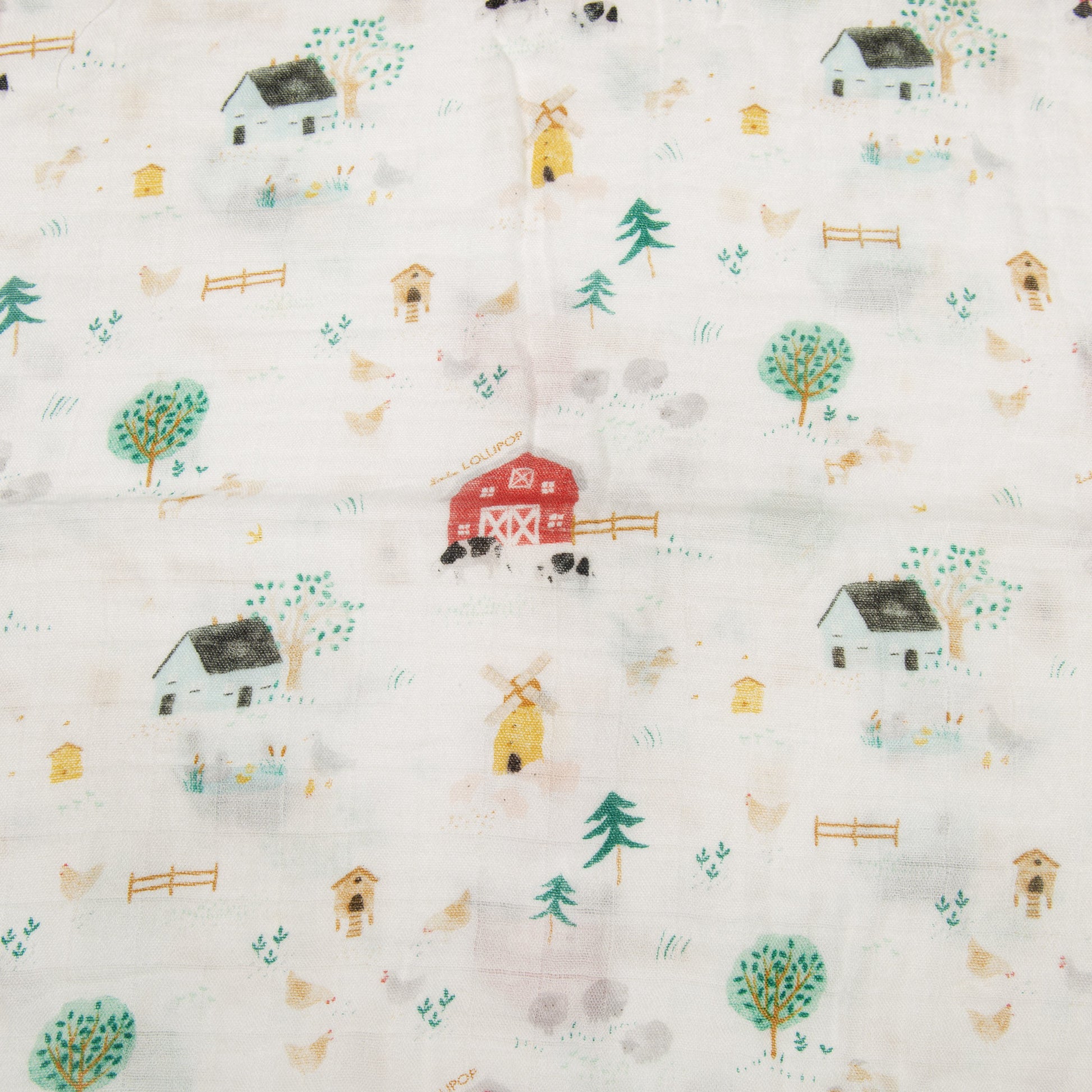 Loulou Lollipop | Fitted Crib Sheet - Farm Animals | Artock Australia