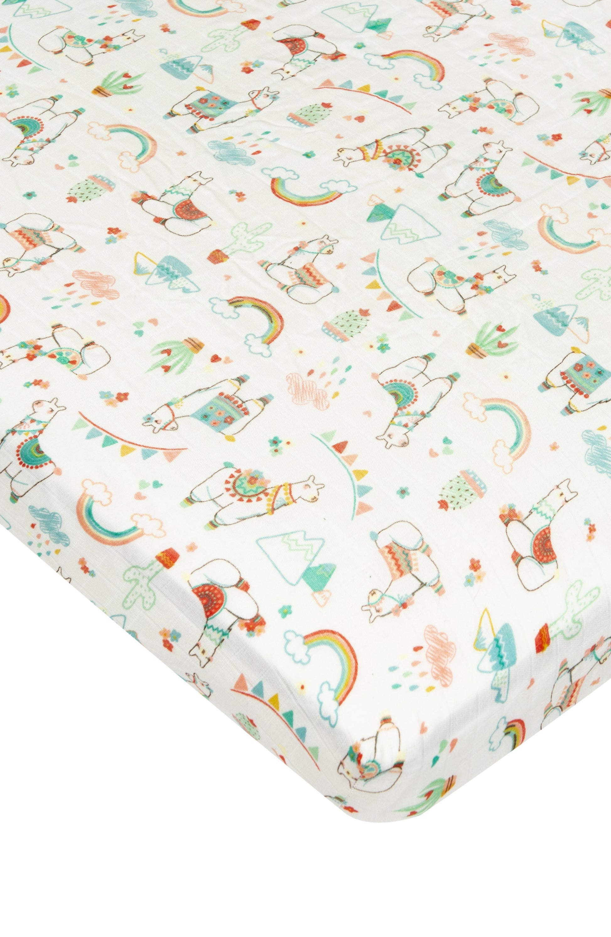 Loulou Lollipop | Fitted Crib Sheet - Llama | Artock Australia