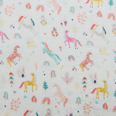 Loulou Lollipop | Fitted Crib Sheet - Unicorn Dream | Artock Australia