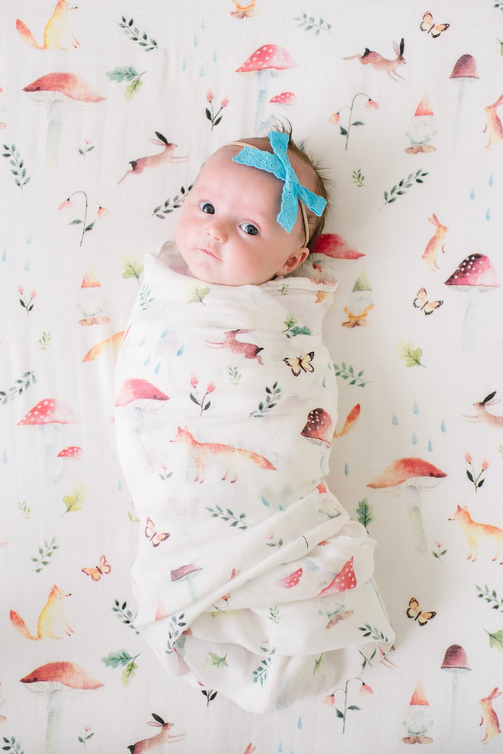 Loulou Lollipop | Fitted Crib Sheet - Woodland Gnome | Artock Australia