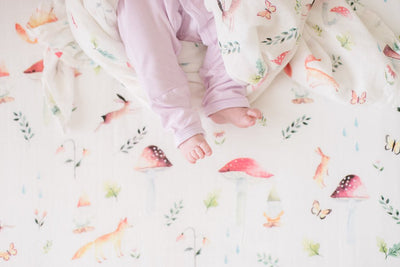 Loulou Lollipop | Fitted Crib Sheet - Woodland Gnome | Artock Australia