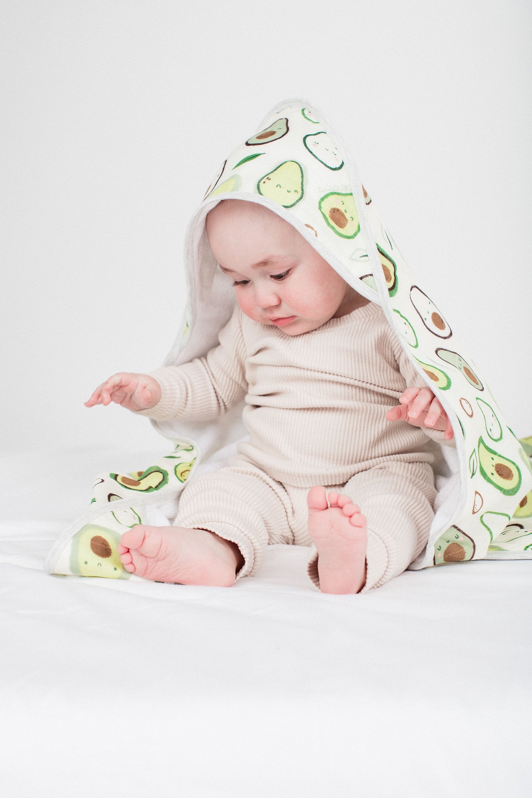 Loulou Lollipop - Hooded Towel Set - Avocado - Artock Australia