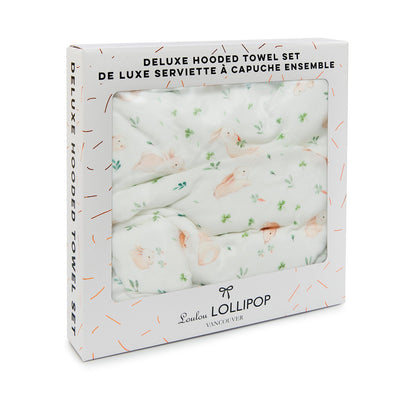 Loulou Lollipop | Hooded Towel Set - Bunny Meadow | Artock Australia
