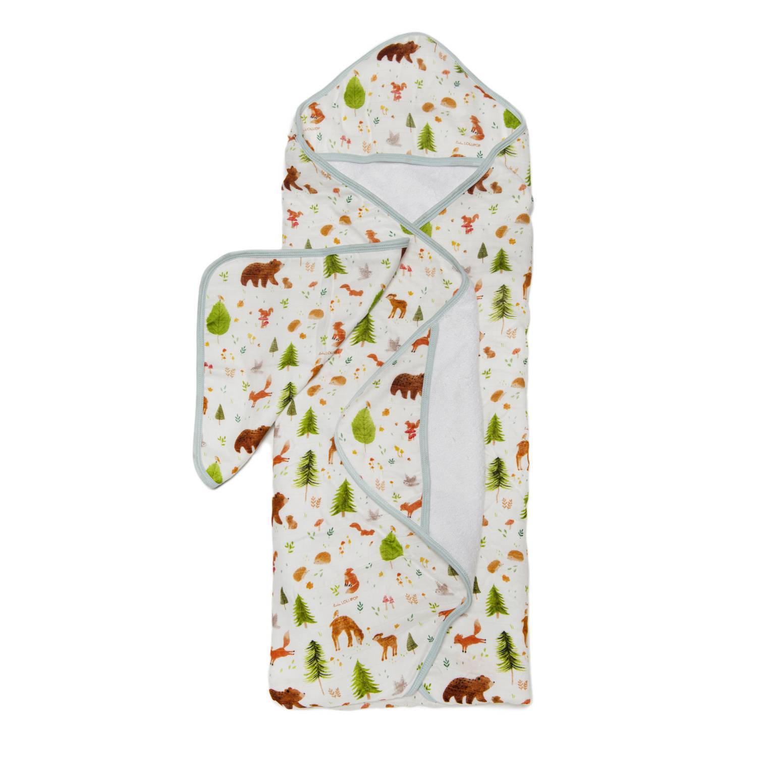 Loulou Lollipop | Hooded Towel Set - Forest Friends | Artock Australia