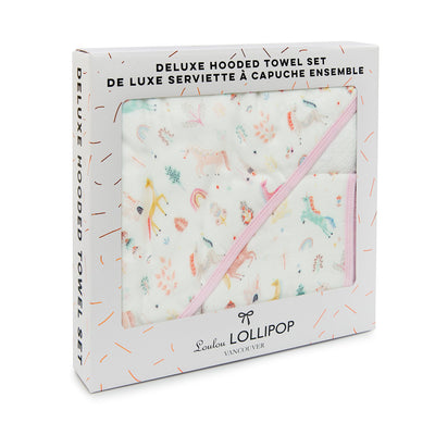 Loulou Lollipop | Hooded Towel Set - Unicorn Dream | Artock Australia
