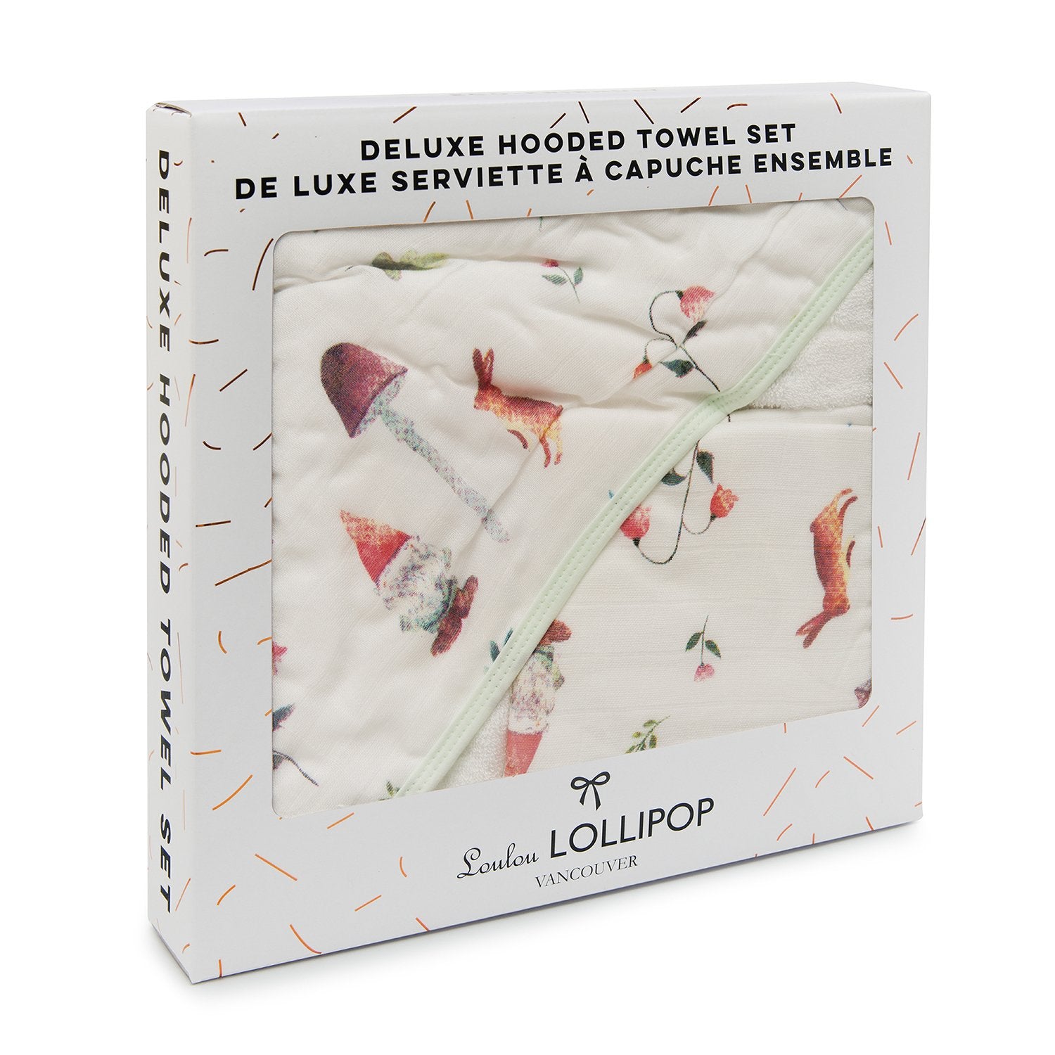 Loulou Lollipop | Hooded Towel Set - Woodland Gnome | Artock Australia