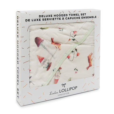 Loulou Lollipop | Hooded Towel Set - Woodland Gnome | Artock Australia