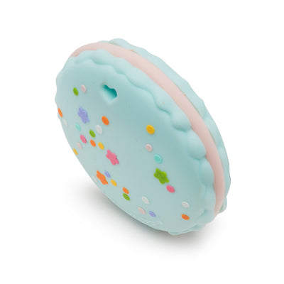 Loulou Lollipop | Macaron Silicone Teether Holder Set - Cotton Candy | Artock Australia