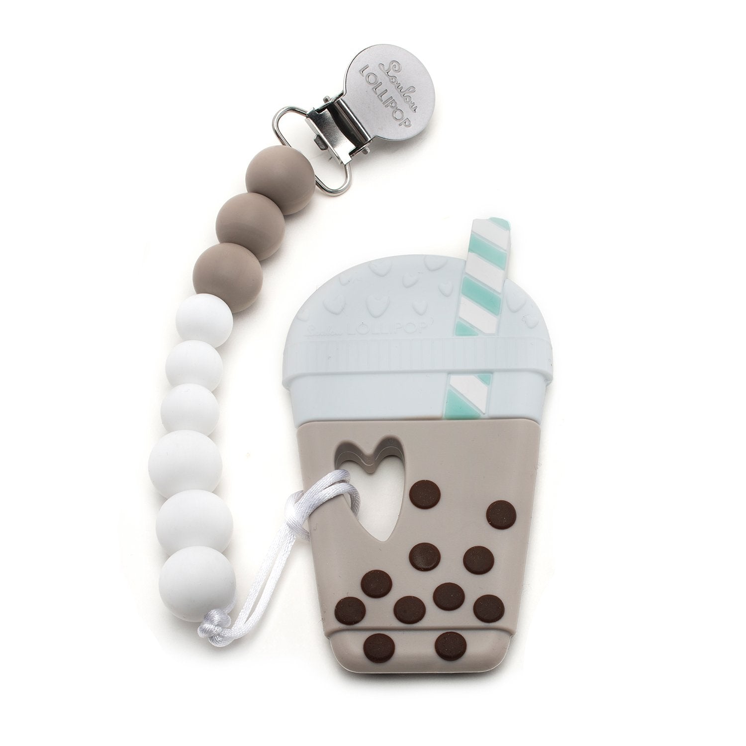 Loulou Lollipop | Milk Tea Bubble Tea Silicone Teether Holder Set | Artock Australia