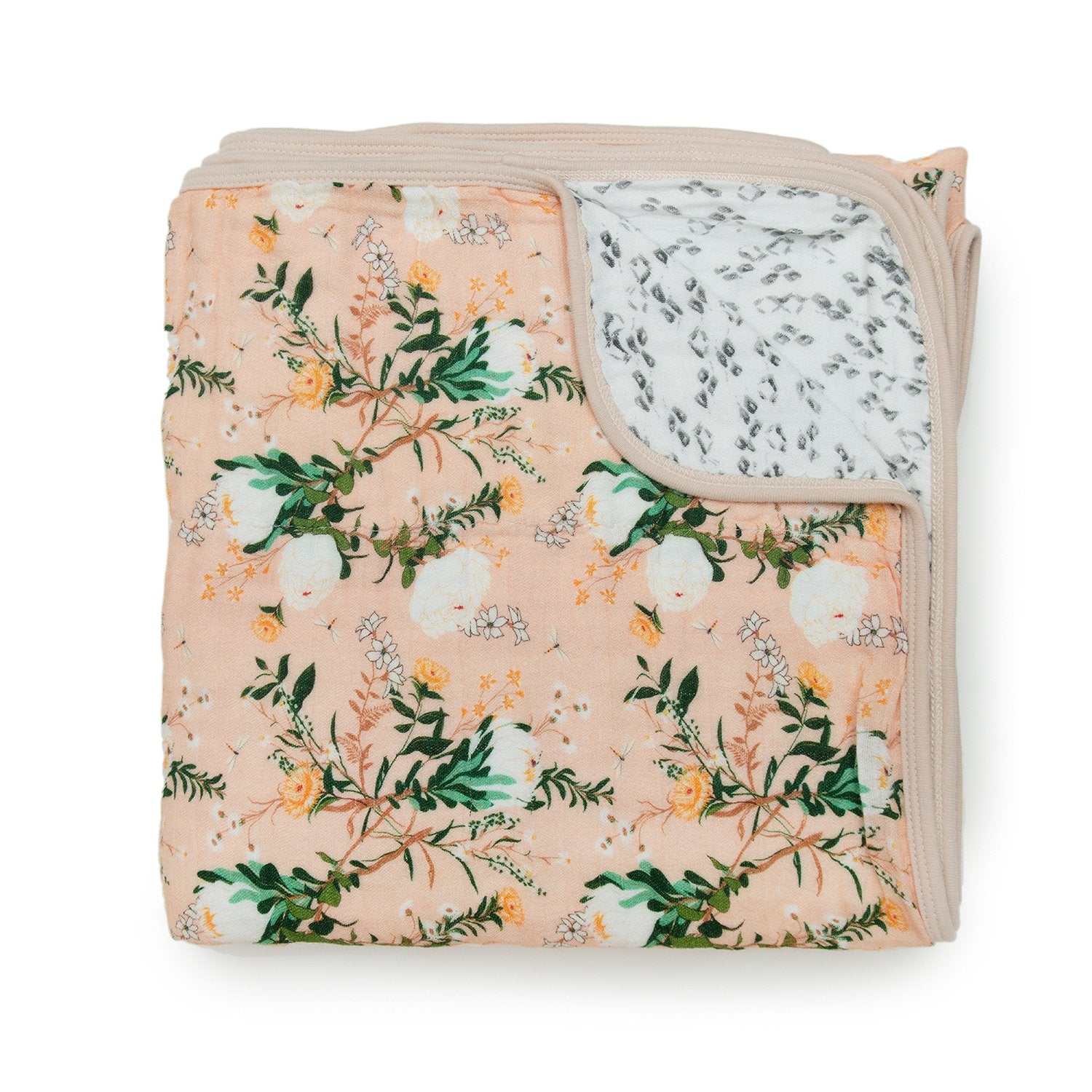 Loulou Lollipop | Muslin Quilt Blanket - Blushing Protea | Artock Australia