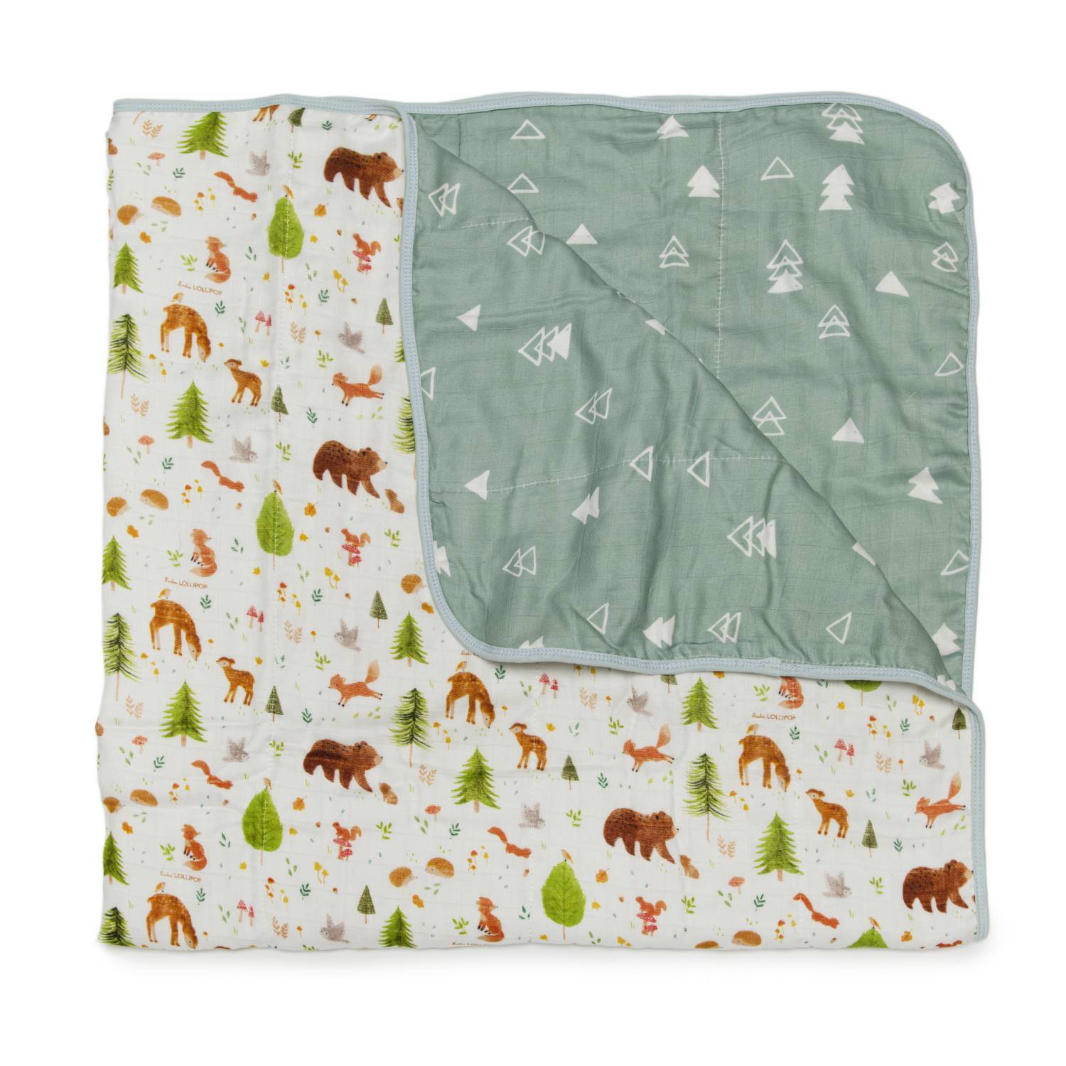 Loulou Lollipop | Muslin Quilt Blanket - Forest Friends | Artock Australia