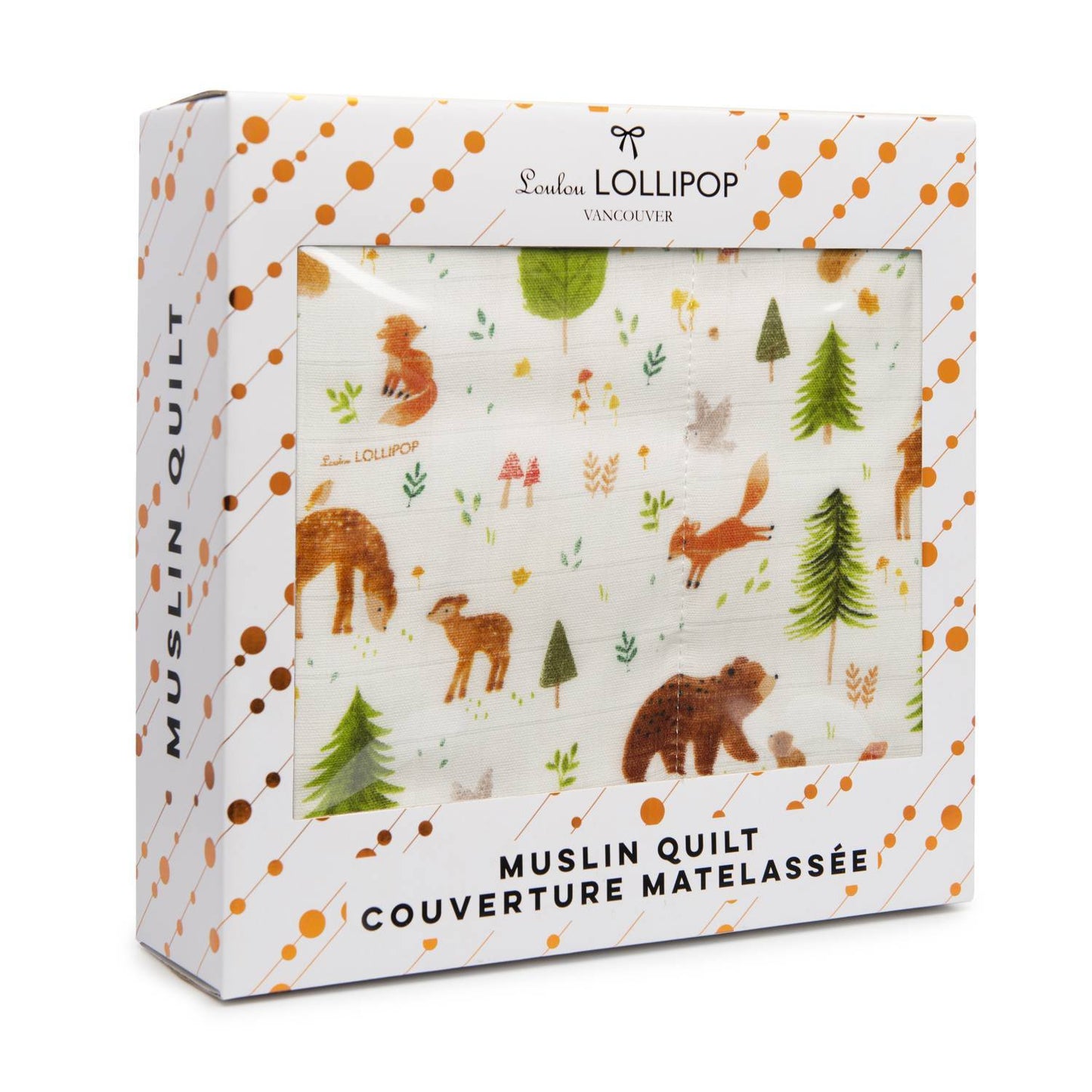 Loulou Lollipop | Muslin Quilt Blanket - Forest Friends | Artock Australia