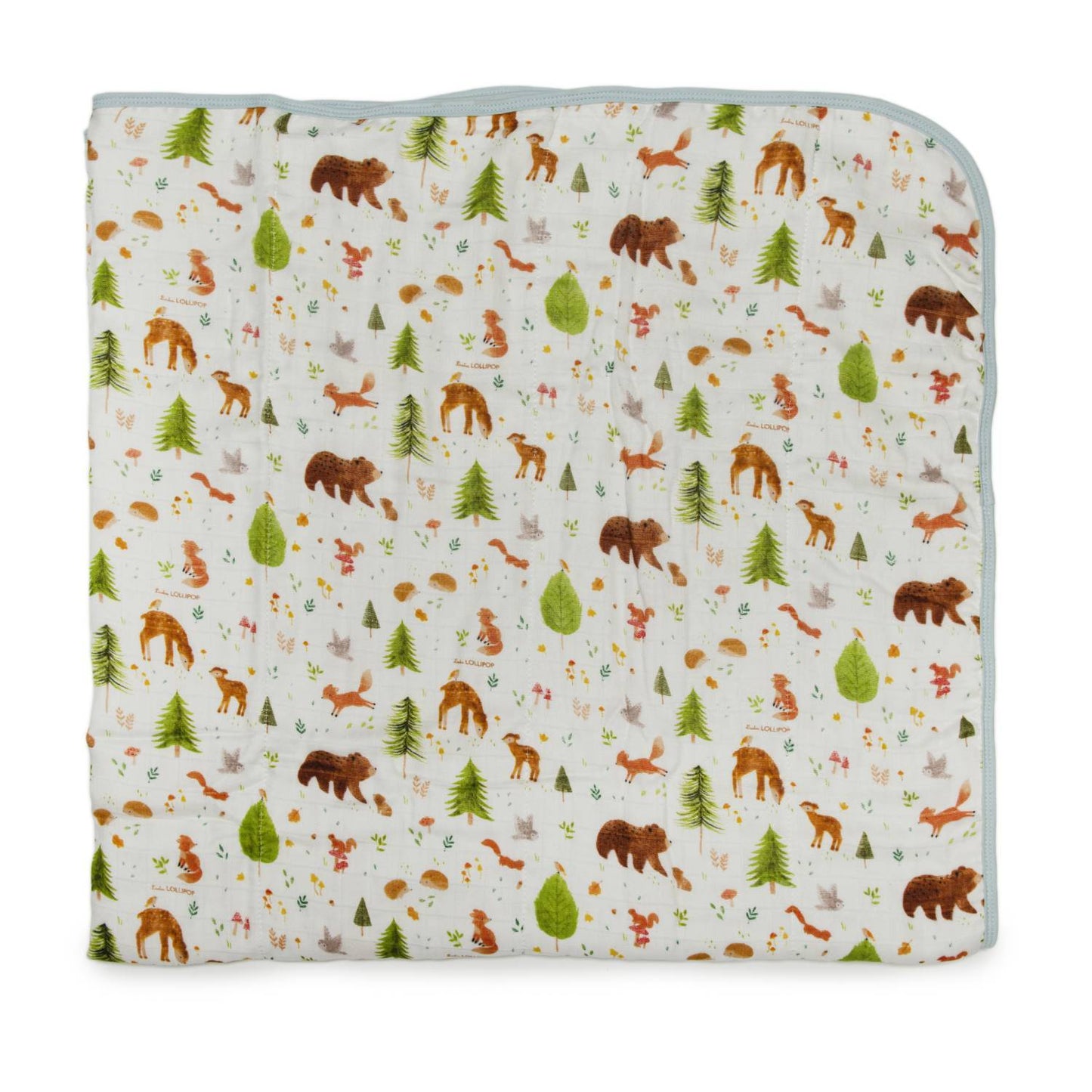 Loulou Lollipop | Muslin Quilt Blanket - Forest Friends | Artock Australia