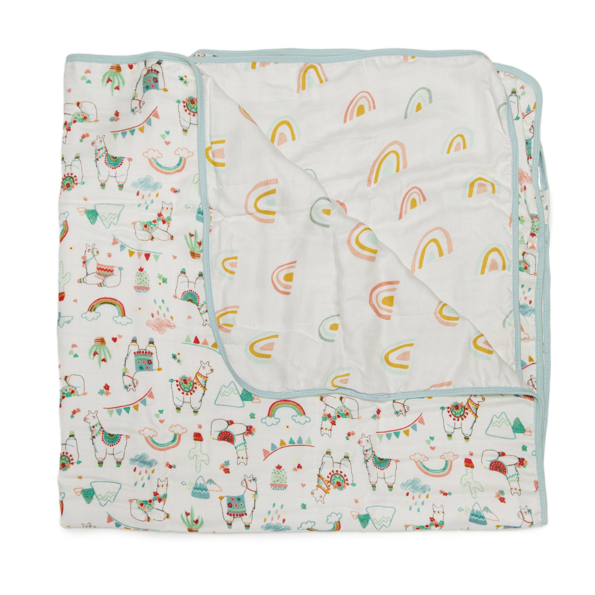 Loulou Lollipop | Muslin Quilt Blanket - Llama | Artock Australia