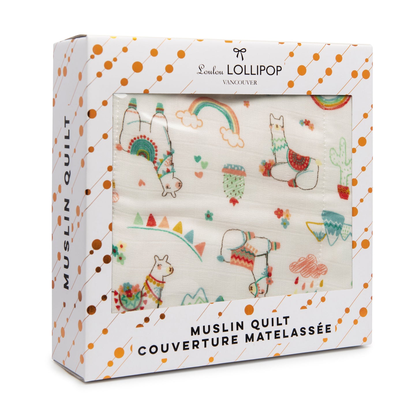 Loulou Lollipop | Muslin Quilt Blanket - Llama | Artock Australia