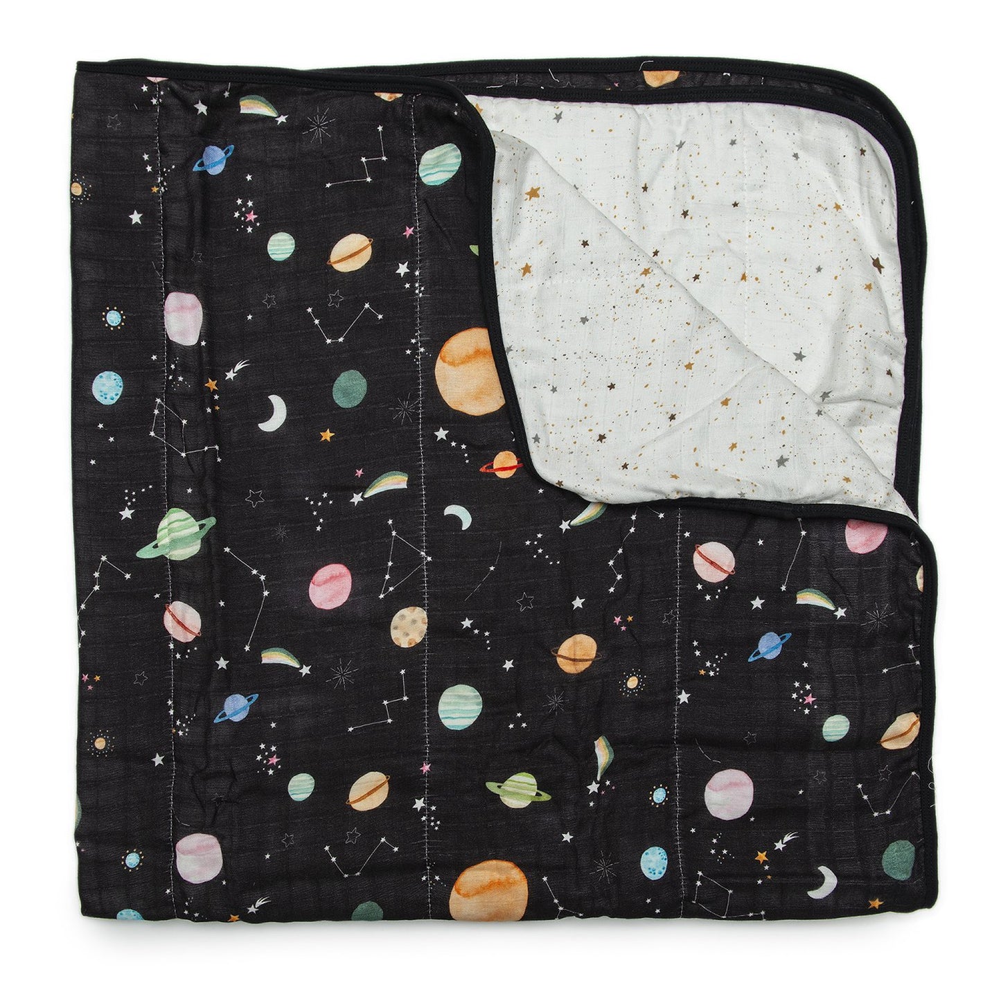 Loulou Lollipop | Muslin Quilt Blanket - Planets | Artock Australia