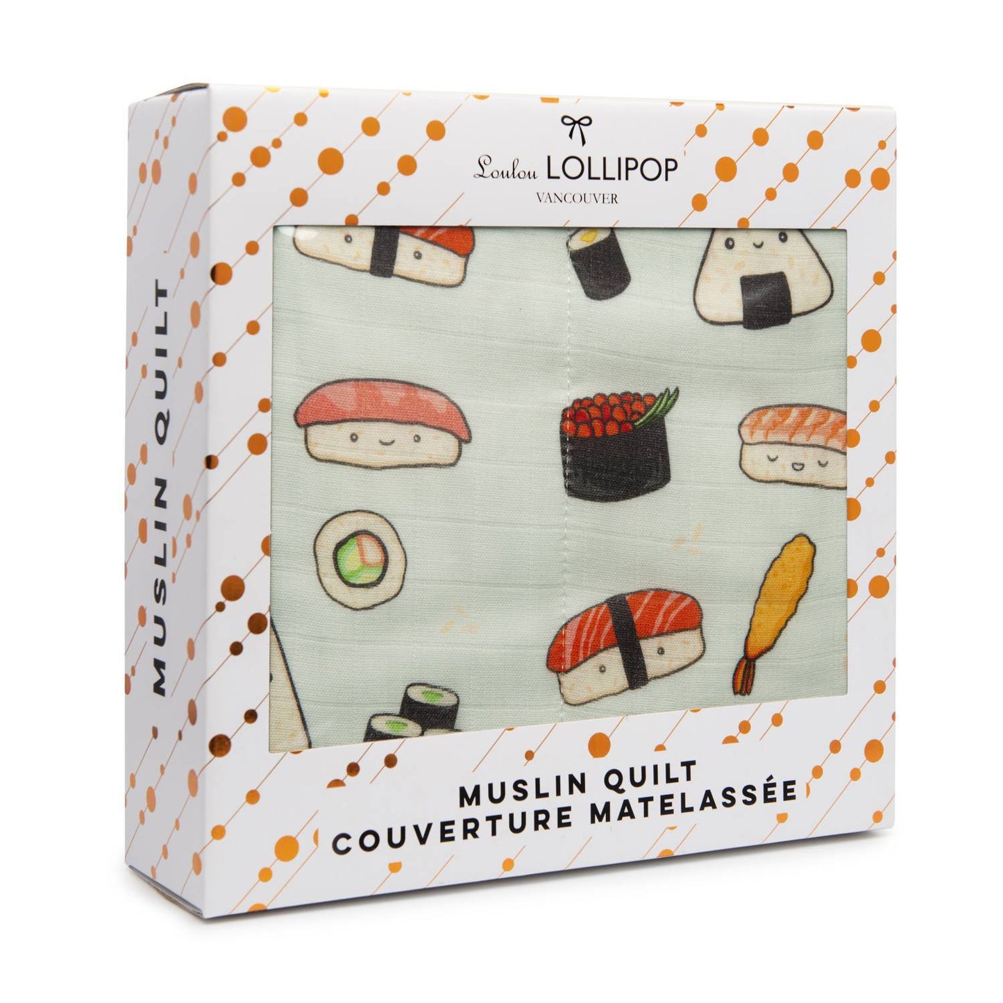 Loulou Lollipop | Muslin Quilt Blanket - Sushi | Artock Australia