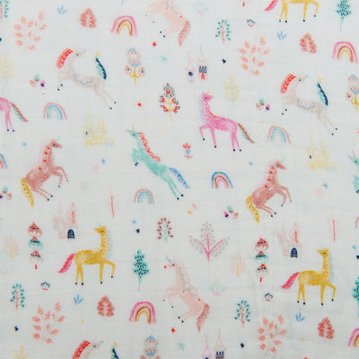 Loulou Lollipop | Muslin Quilt Blanket - Unicorn Dream | Artock Australia