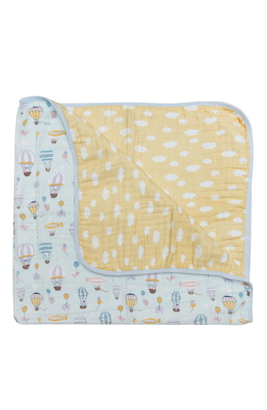 Loulou Lollipop - Muslin Quilt Blanket - Up Up Away - Artock Australia