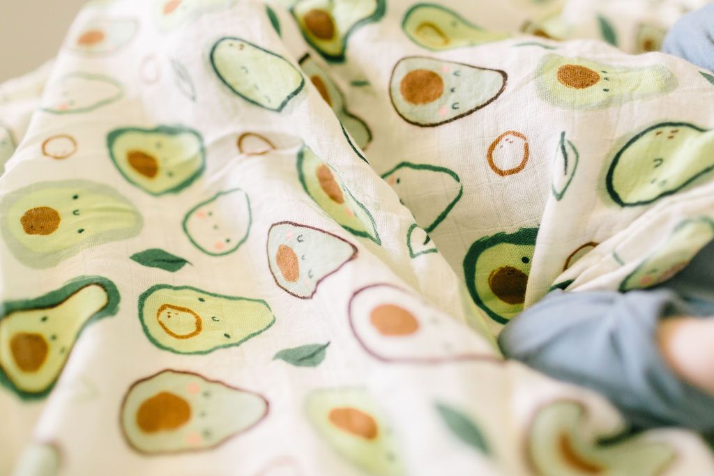 Loulou Lollipop | Muslin Swaddle - Avocado | Artock Australia