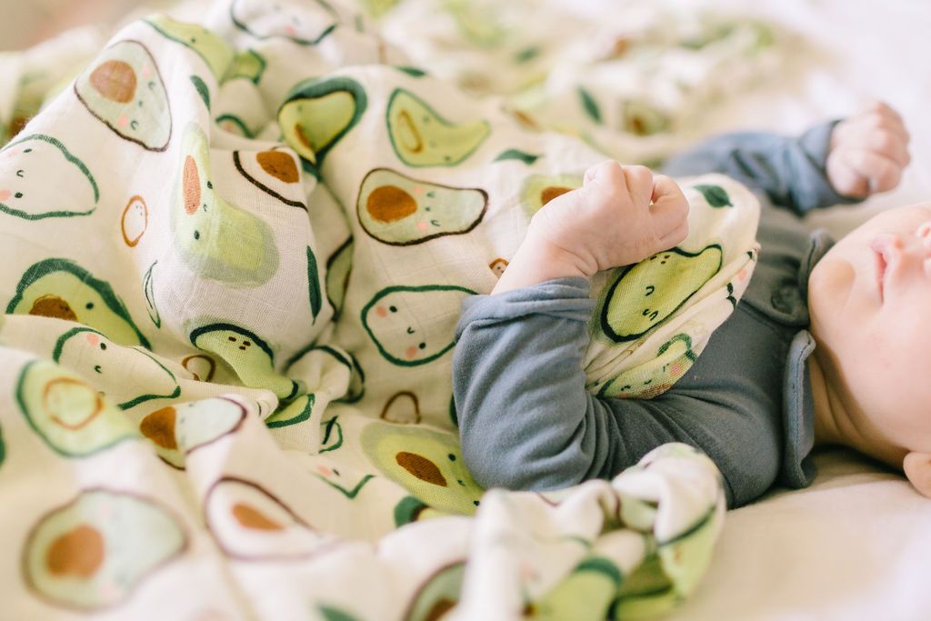 Loulou Lollipop | Muslin Swaddle - Avocado | Artock Australia