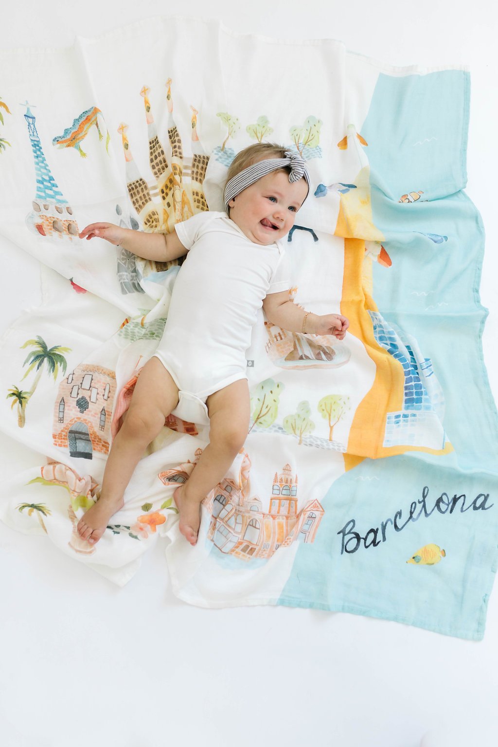 Loulou Lollipop | Muslin Swaddle - Barcelona | Artock Australia