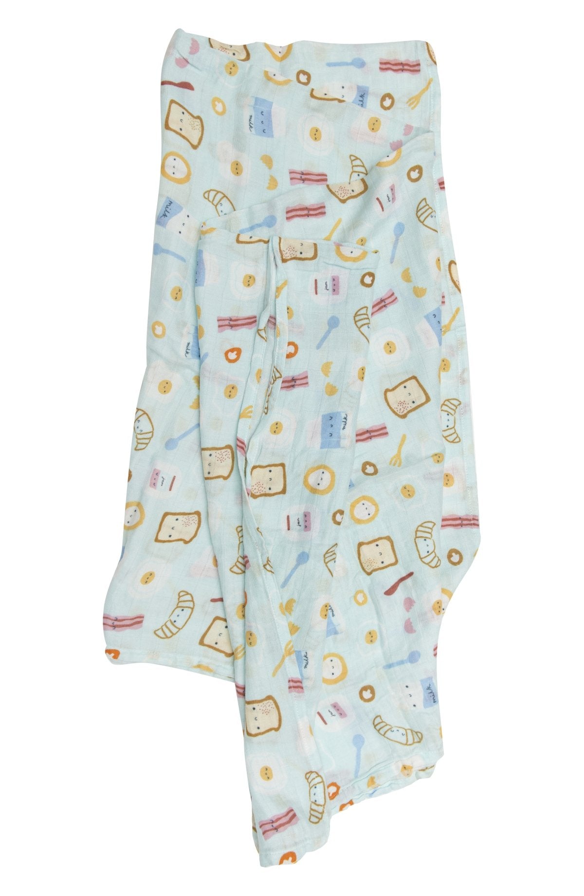 Loulou Lollipop - Muslin Swaddle - Breakfast Blue - Artock Australia