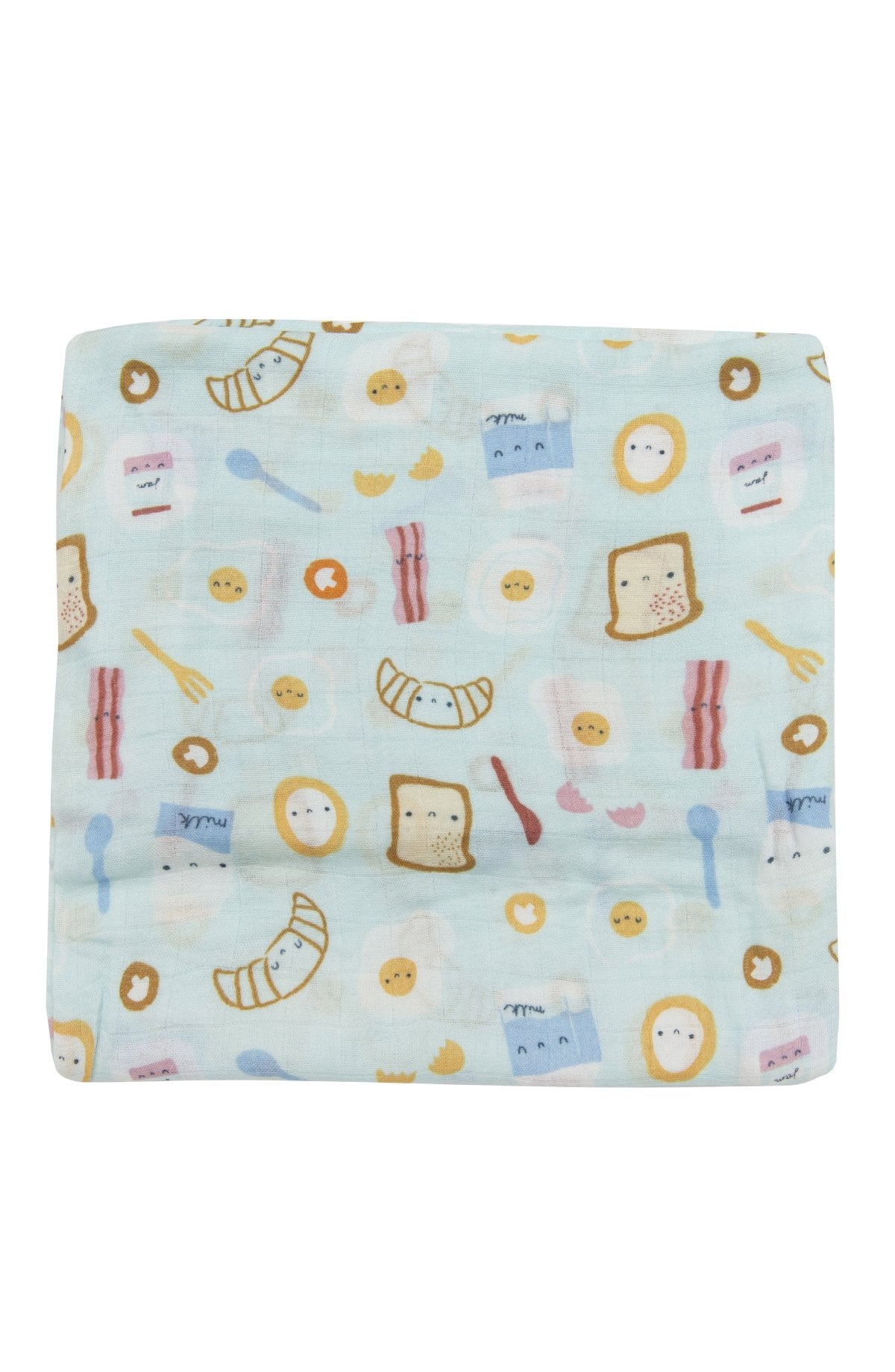 Loulou Lollipop - Muslin Swaddle - Breakfast Blue - Artock Australia