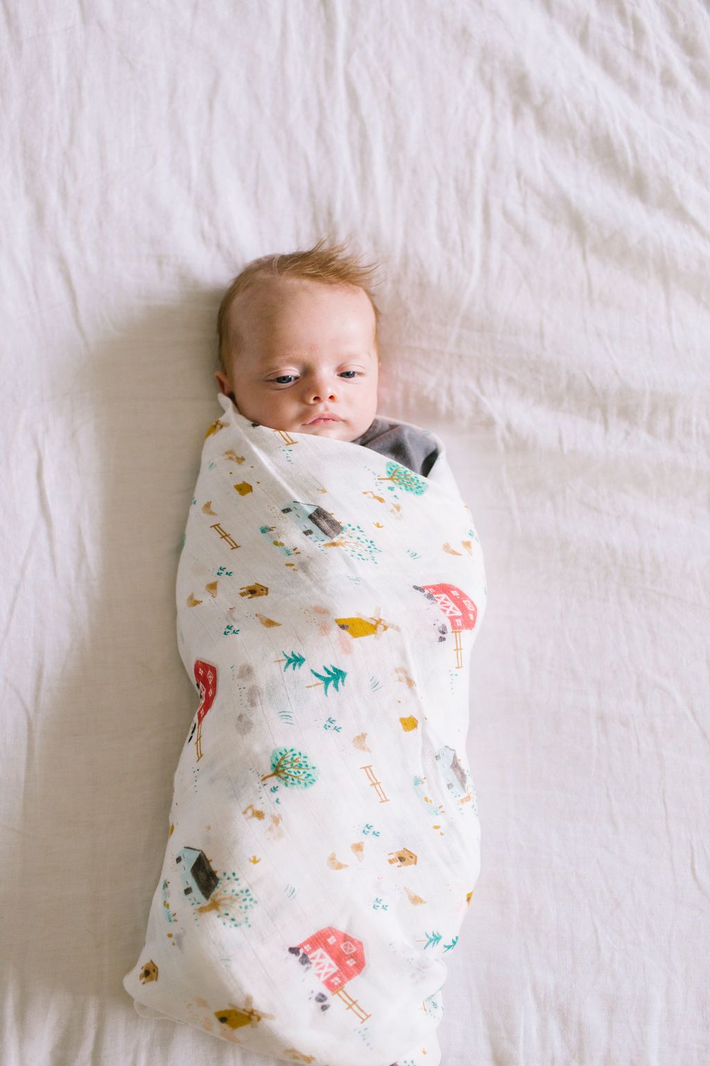 Loulou Lollipop | Muslin Swaddle - Farm Animals | Artock Australia