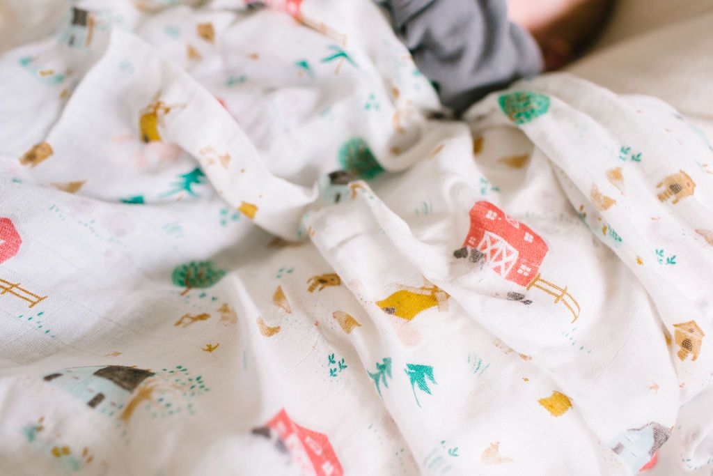 Loulou Lollipop | Muslin Swaddle - Farm Animals | Artock Australia