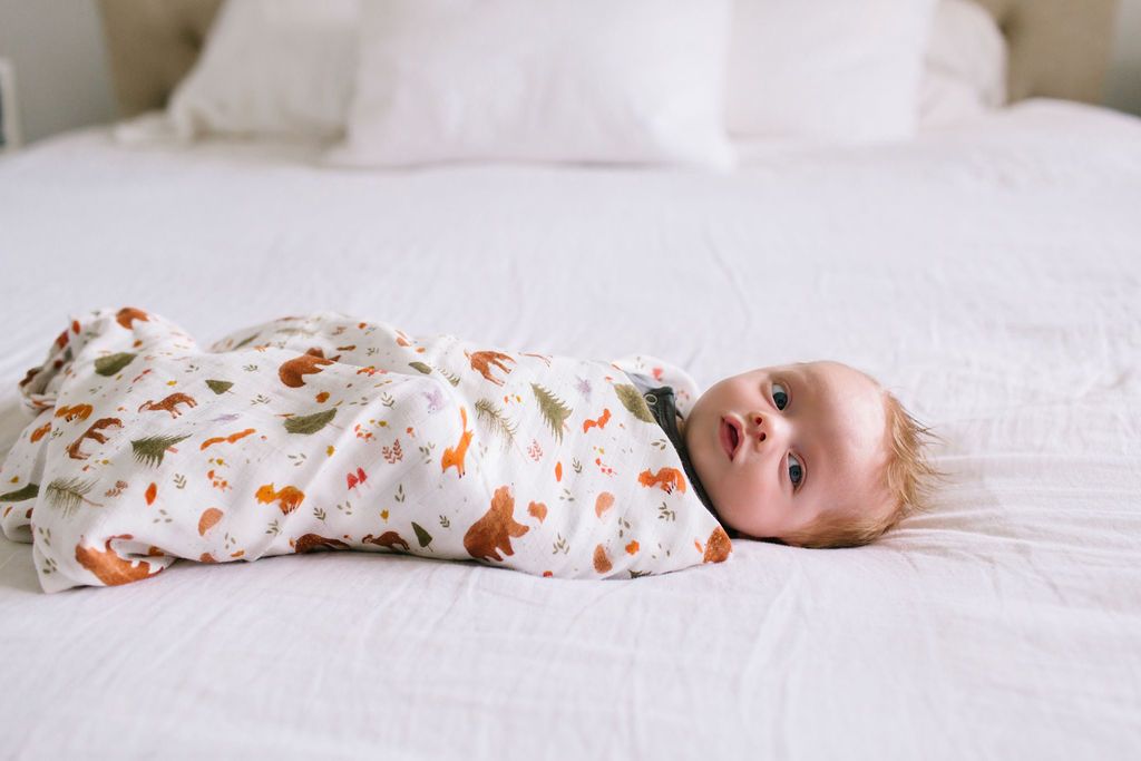 Loulou Lollipop | Muslin Swaddle - Forest Friends | Artock Australia