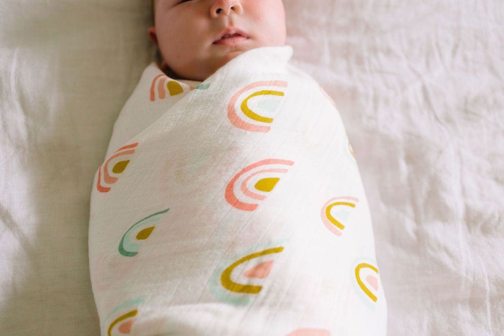 Loulou Lollipop | Muslin Swaddle - Llama Rainbow | Artock Australia