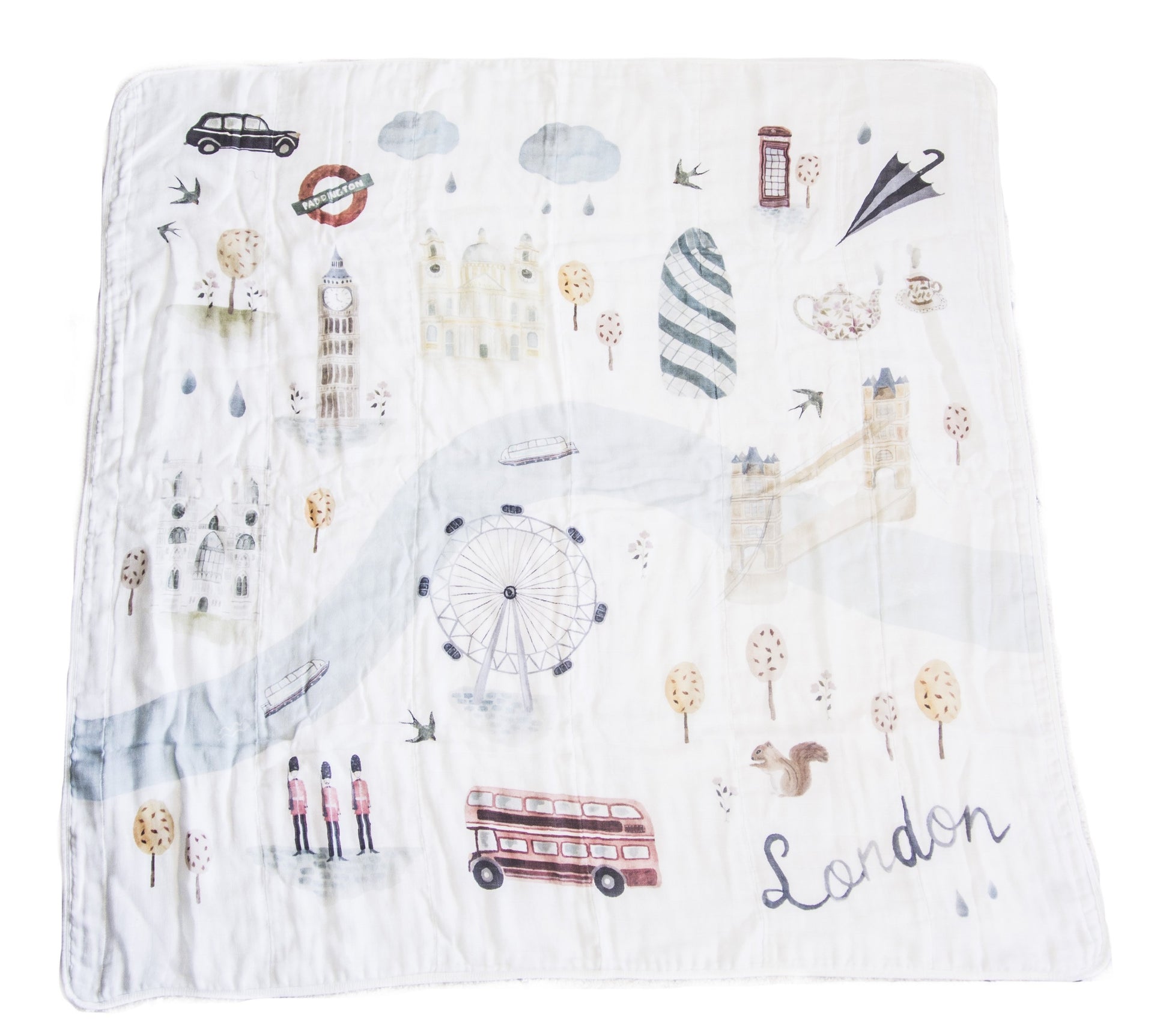 Loulou Lollipop | Muslin Swaddle - London | Artock Australia